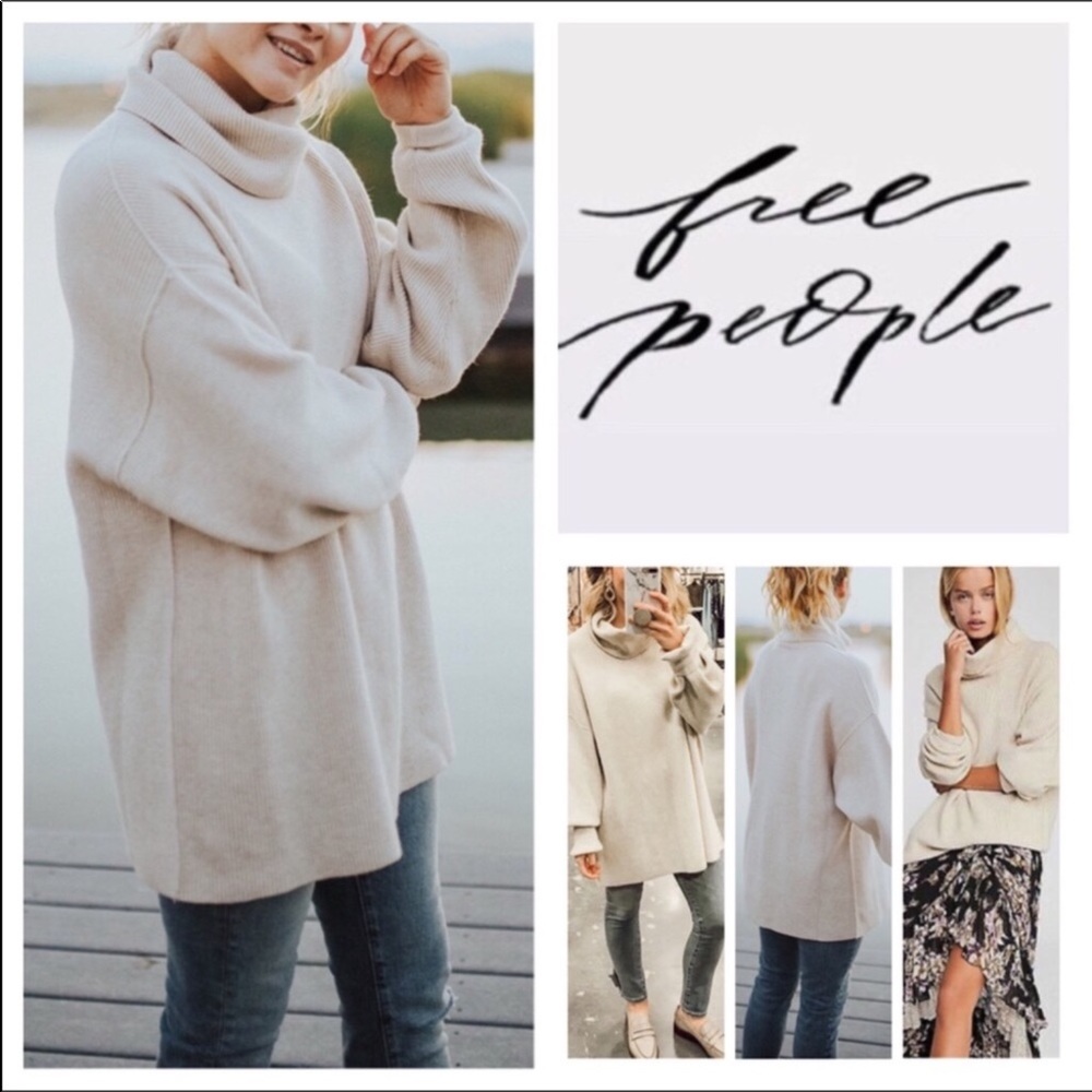 Free People Softly Structured Tunic Sweater.  NWT.